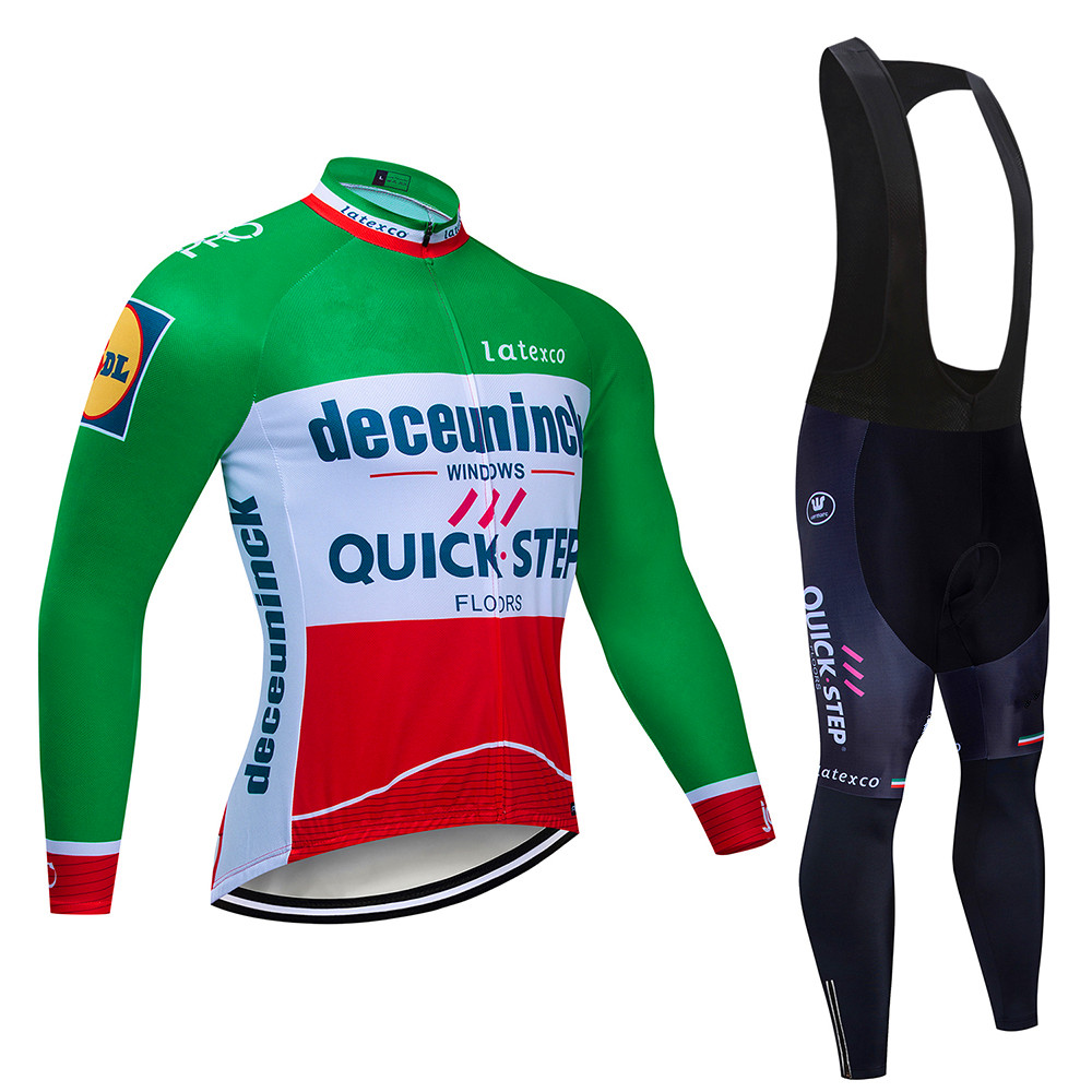 Mountain Biking Jerseys Men - Quick step Cycling Jersey Set Long